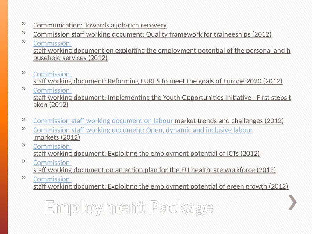 Europe 2020 and the European Economic Governance: - slide 20 of 25