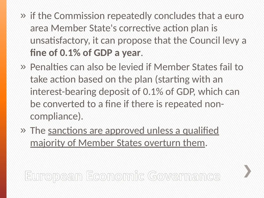 Europe 2020 and the European Economic Governance: - slide 11 of 25