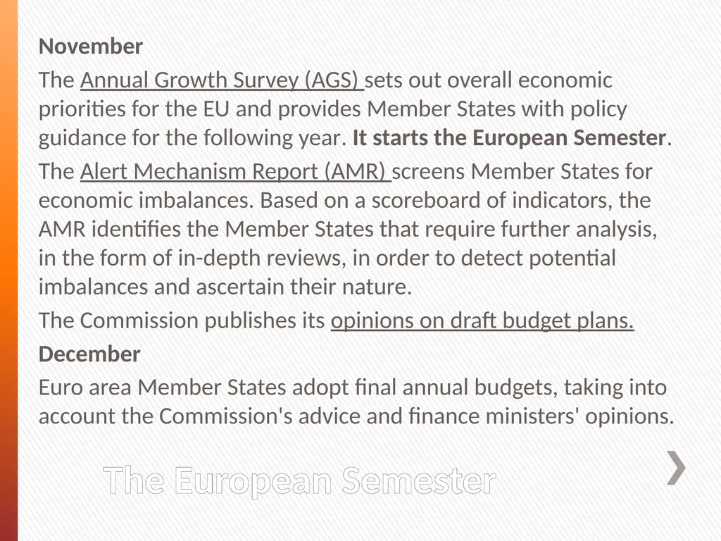 Europe 2020 and the European Economic Governance: - slide 15 of 25
