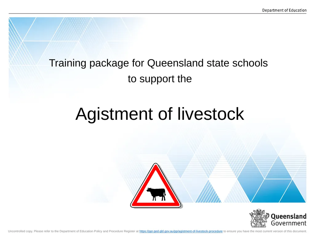 Training package for Queensland state schools to
