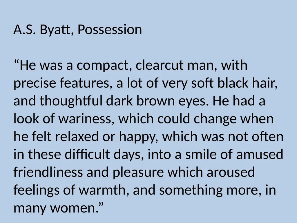 Character Descriptions They recycle typical ideas - slide 10 of 55
