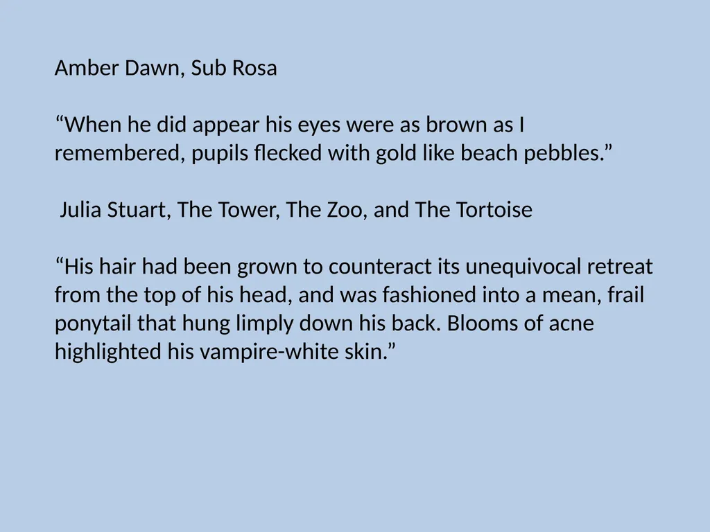 Character Descriptions They recycle typical ideas - slide 40 of 55
