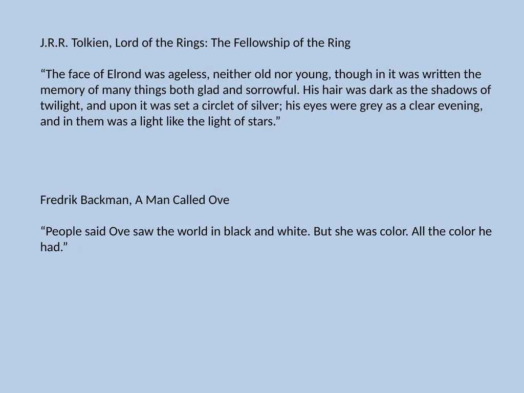 Character Descriptions They recycle typical ideas - slide 51 of 55