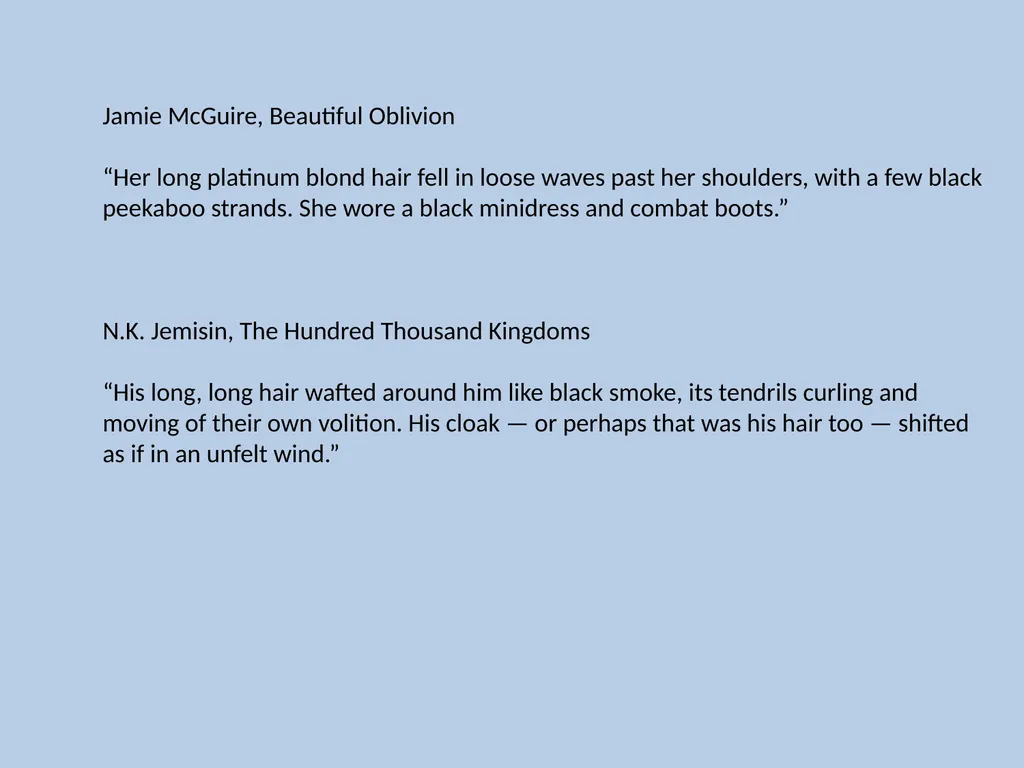 Character Descriptions They recycle typical ideas - slide 38 of 55