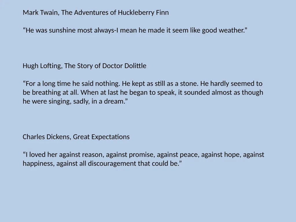 Character Descriptions They recycle typical ideas - slide 36 of 55