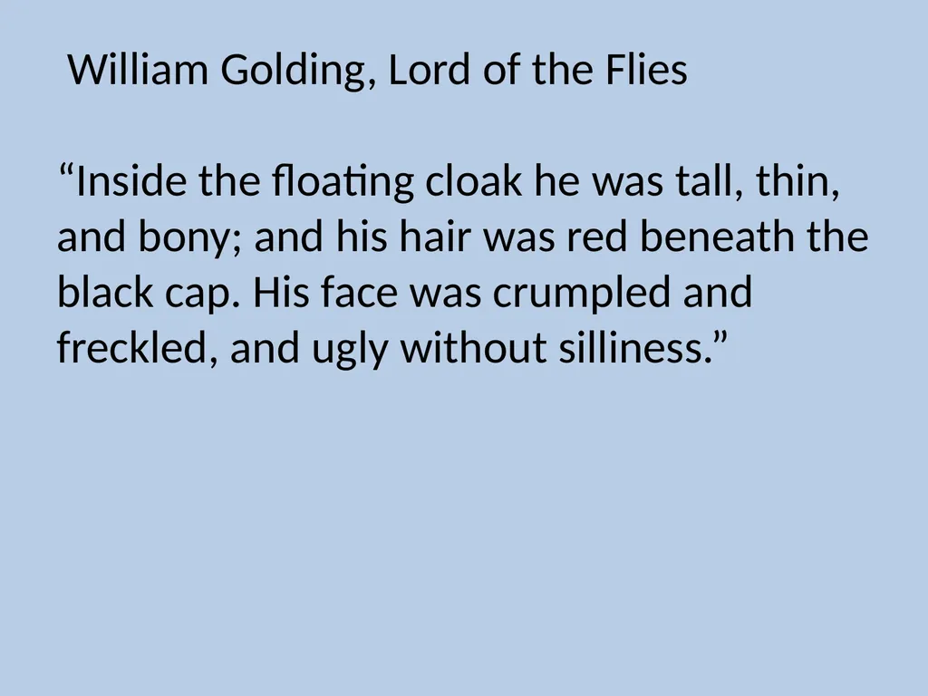 Character Descriptions They recycle typical ideas - slide 22 of 55