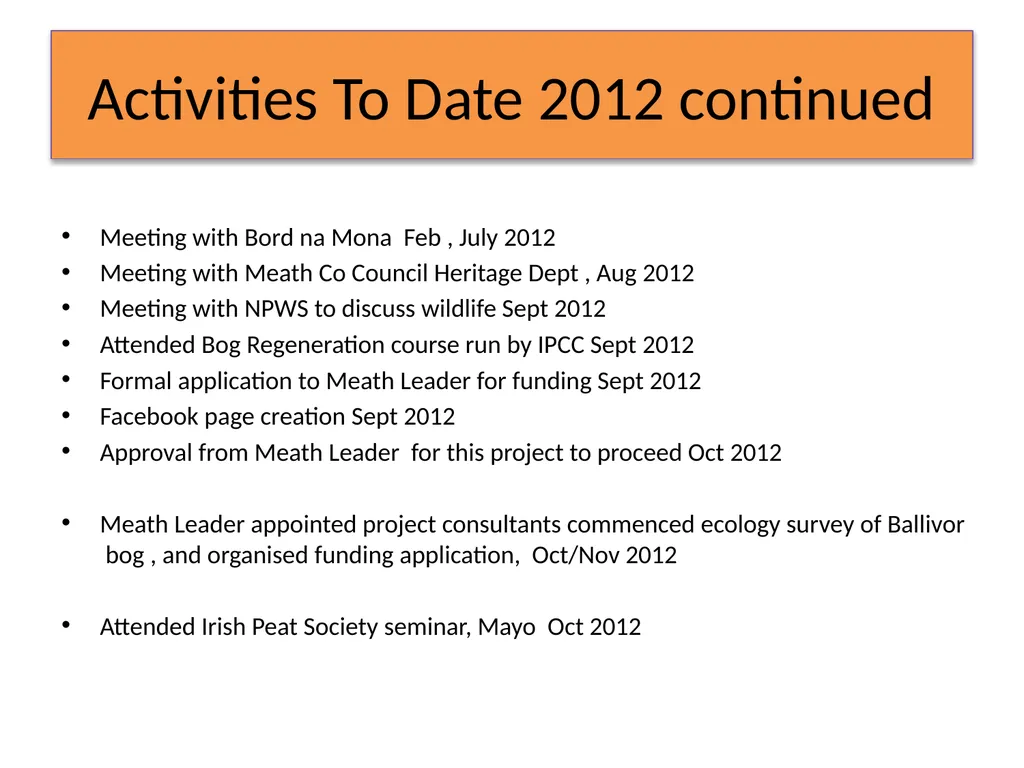 MWM Bog Heritage Project Presentation and Book - slide 9 of 21