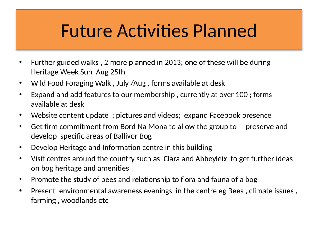 MWM Bog Heritage Project Presentation and Book - slide 11 of 21