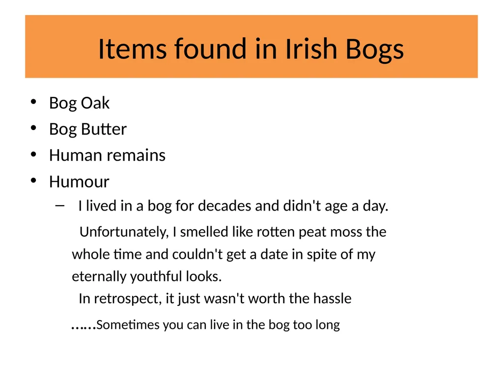 MWM Bog Heritage Project Presentation and Book - slide 16 of 21