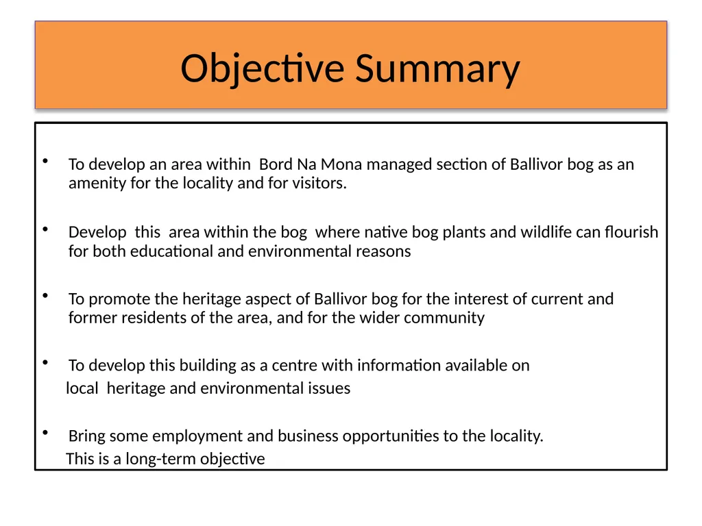 MWM Bog Heritage Project Presentation and Book - slide 3 of 21