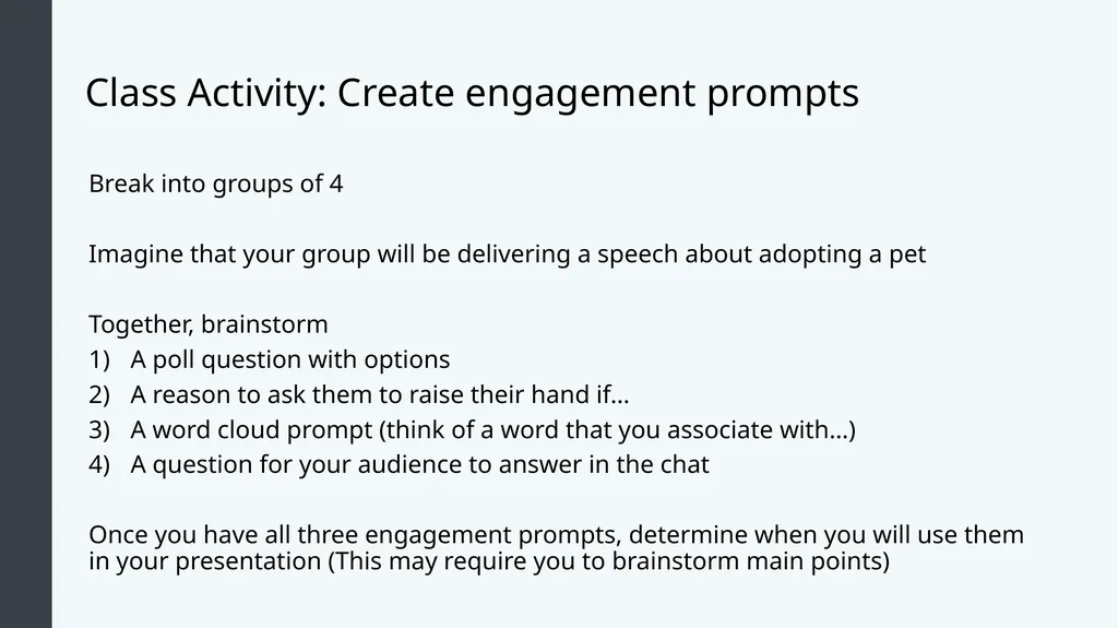 Public Speaking Module 12: Public Speaking Online - slide 20 of 31