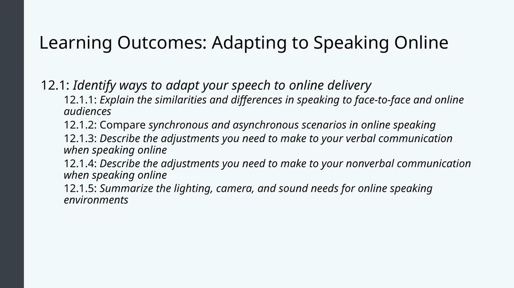Public Speaking Module 12: Public Speaking Online - slide 4 of 31