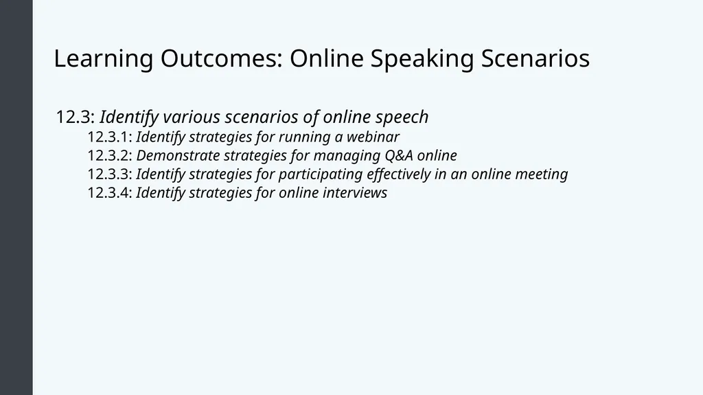 Public Speaking Module 12: Public Speaking Online - slide 22 of 31
