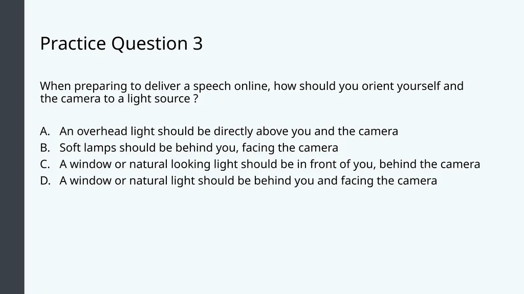 Public Speaking Module 12: Public Speaking Online - slide 13 of 31