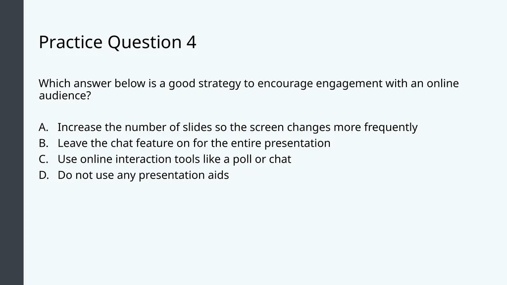 Public Speaking Module 12: Public Speaking Online - slide 19 of 31