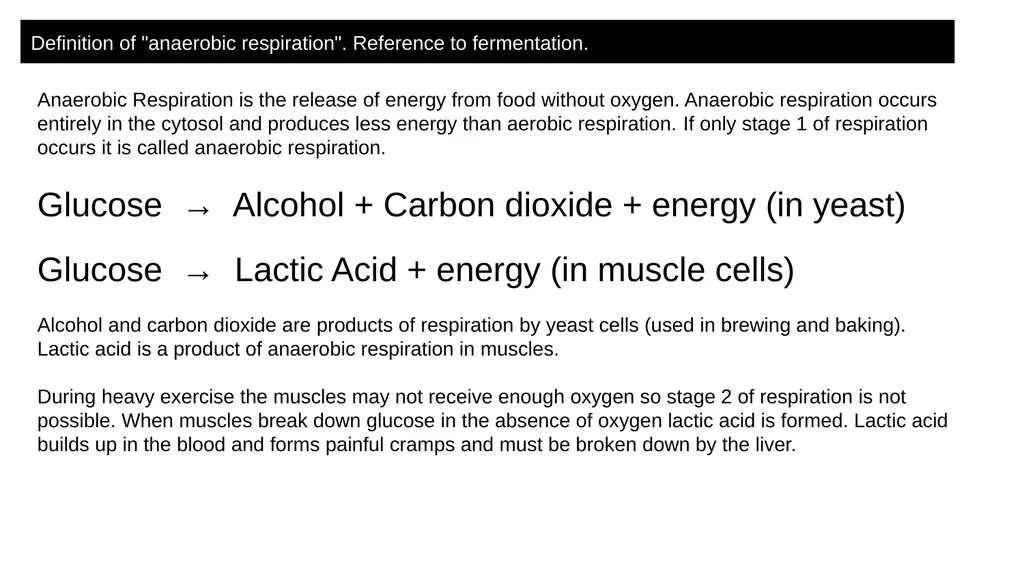 Respiration Syllabus Definition and role of - slide 9 of 11