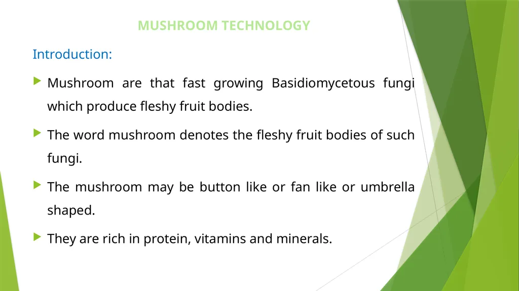 UNIT – II MUSHROOM METHODOLOGY HAJEE KARUTHA - slide 3 of 19