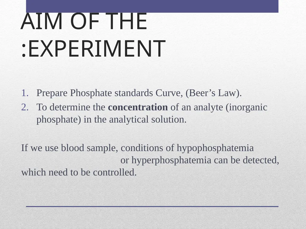 Exp 7 The colorimetric estimation of inorganic - slide 6 of 9