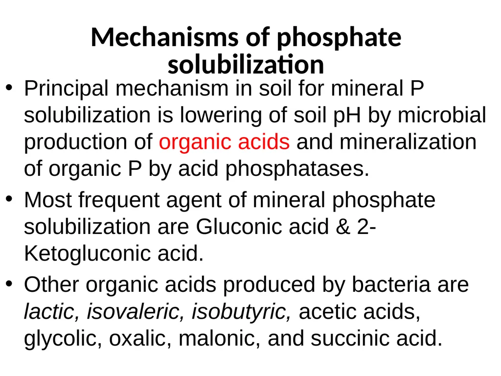 Phosphate solubilizing microorganisms Use of - slide 5 of 11