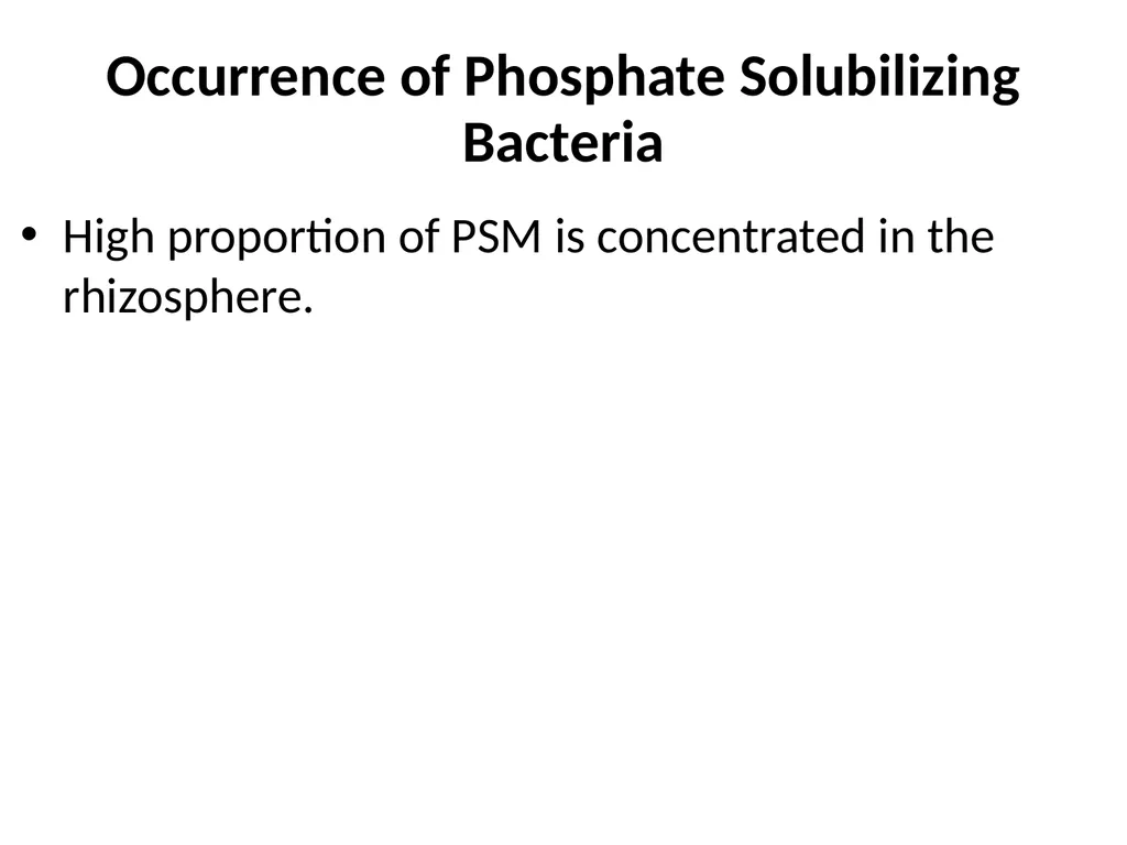 Phosphate solubilizing microorganisms Use of - slide 10 of 11
