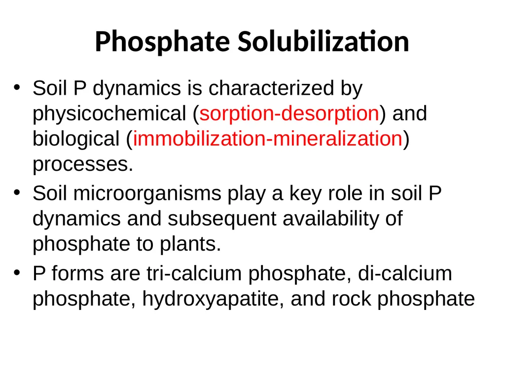 Phosphate solubilizing microorganisms Use of - slide 3 of 11