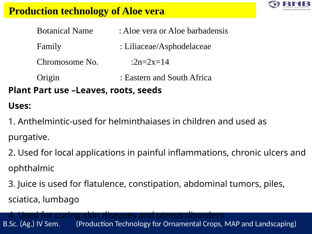 Course Name- Production Technology for Ornamental - slide 4 of 10
