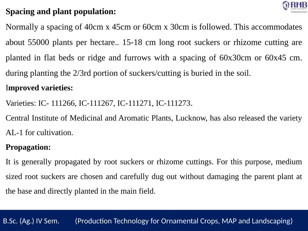 Course Name- Production Technology for Ornamental - slide 6 of 10