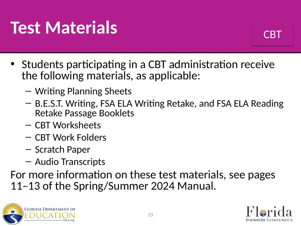 Spring/Summer 2024 Florida Statewide Assessments - slide 23 of 76