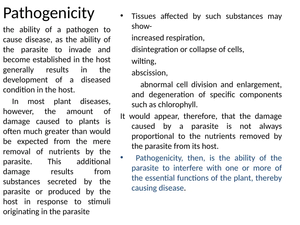 Pathogenicity Infectious diseases The pathogen - slide 4 of 5
