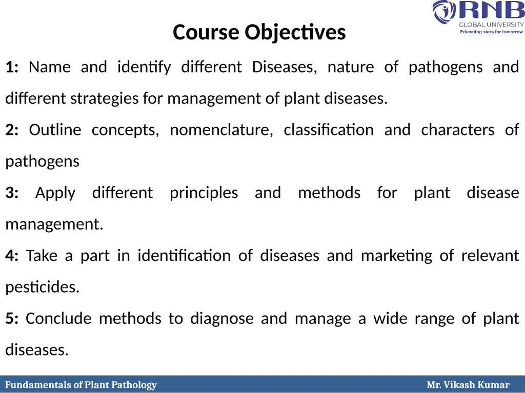 Course Name: Fundamentals of Plant Pathology - slide 2 of 26