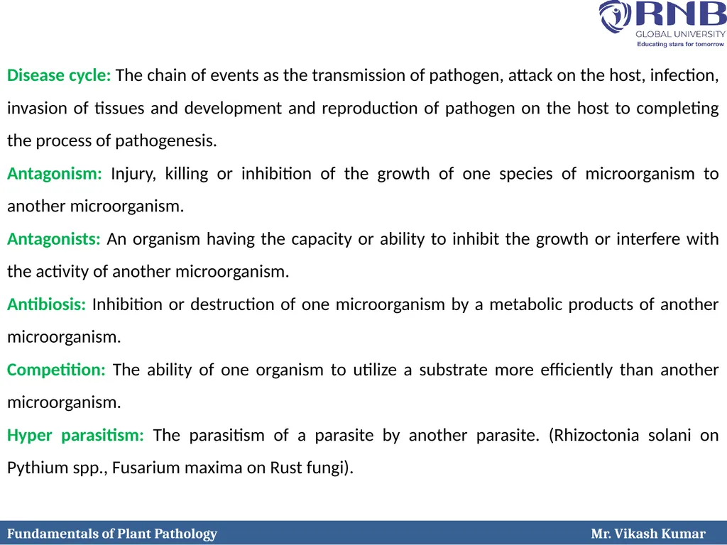 Course Name: Fundamentals of Plant Pathology - slide 16 of 26