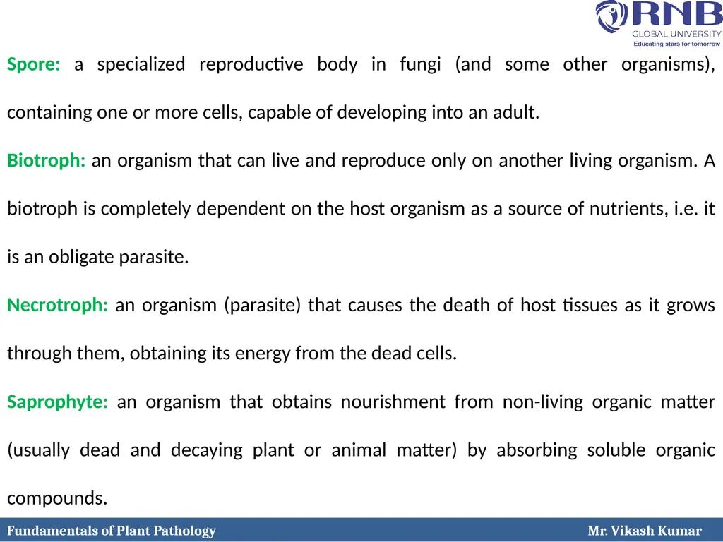 Course Name: Fundamentals of Plant Pathology - slide 5 of 26