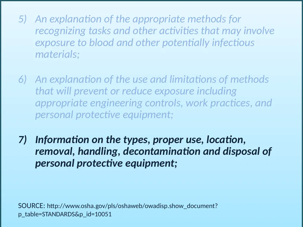 BLOODBORNE PATHOGENS “The OSHA Bloodborne Pathogen - slide 15 of 90