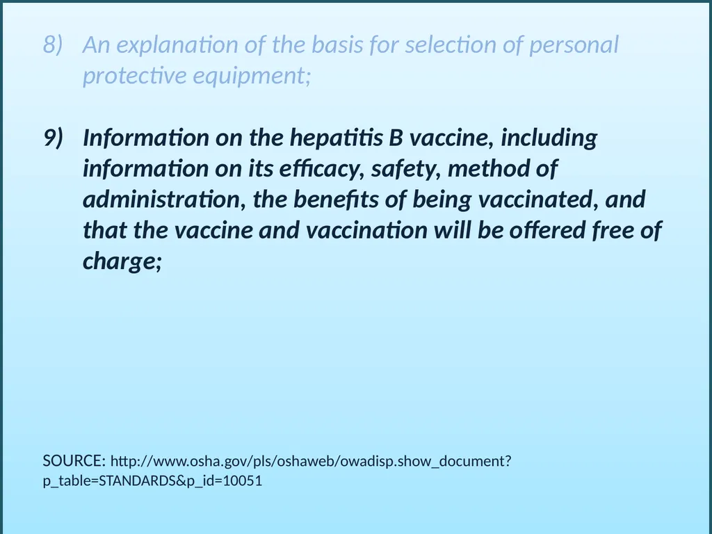 BLOODBORNE PATHOGENS “The OSHA Bloodborne Pathogen - slide 17 of 90