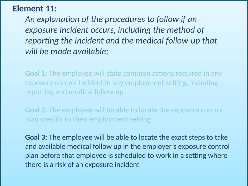 BLOODBORNE PATHOGENS “The OSHA Bloodborne Pathogen - slide 80 of 90