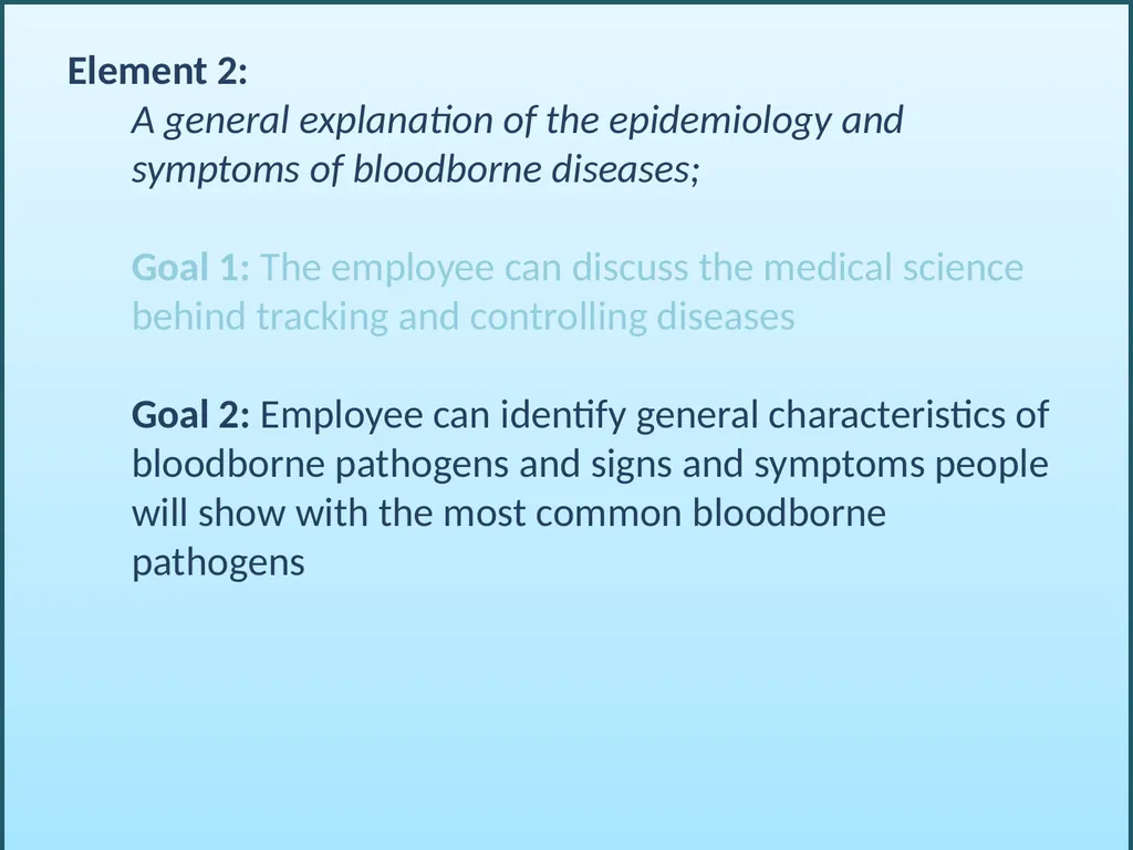 BLOODBORNE PATHOGENS “The OSHA Bloodborne Pathogen - slide 35 of 90
