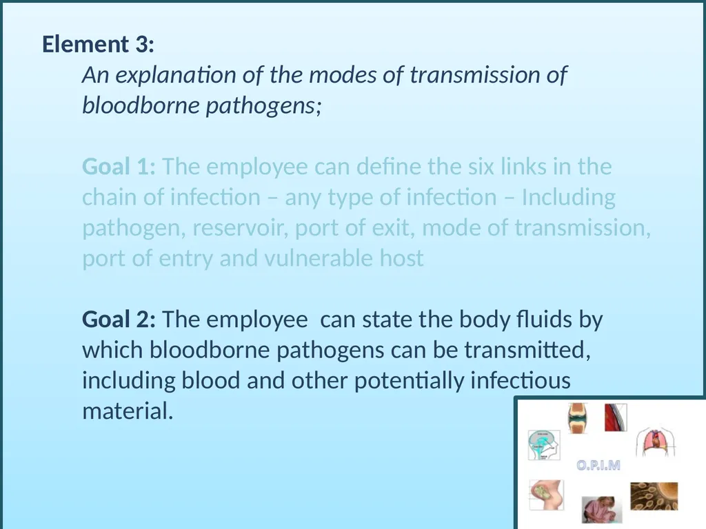 BLOODBORNE PATHOGENS “The OSHA Bloodborne Pathogen - slide 37 of 90