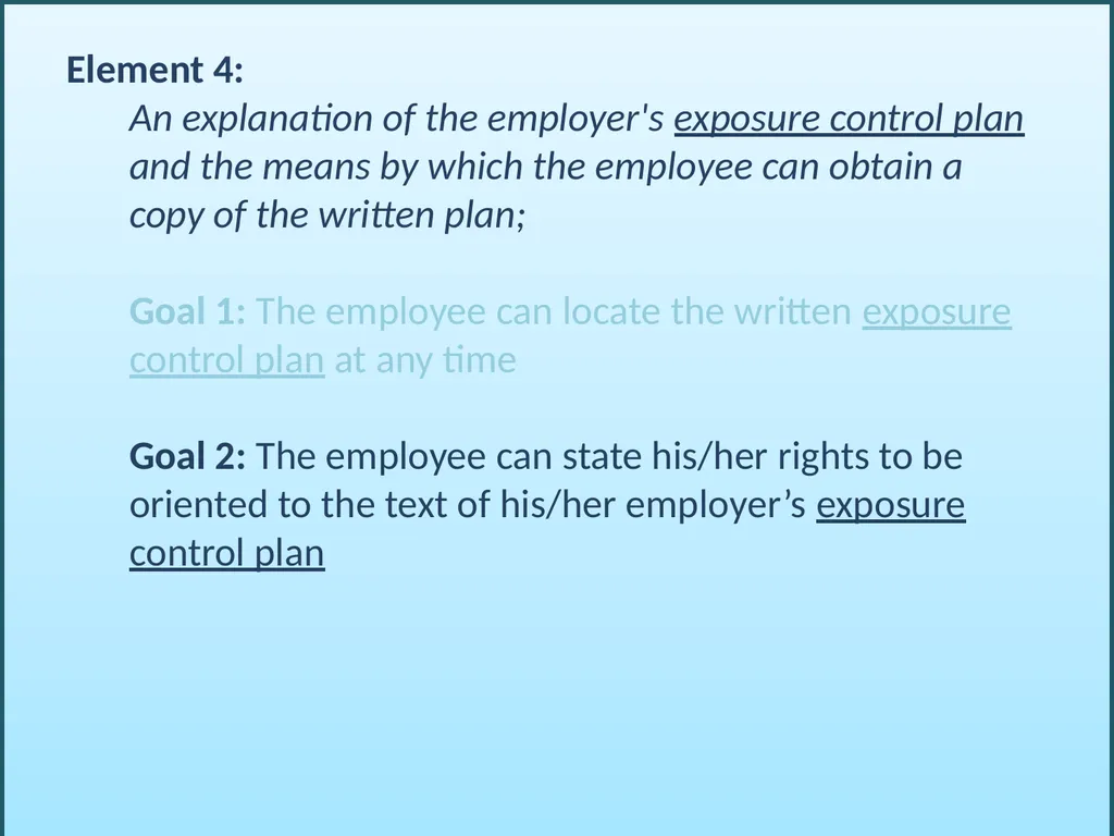 BLOODBORNE PATHOGENS “The OSHA Bloodborne Pathogen - slide 40 of 90