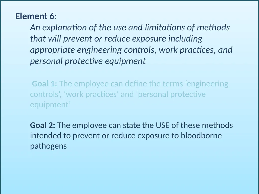 BLOODBORNE PATHOGENS “The OSHA Bloodborne Pathogen - slide 51 of 90