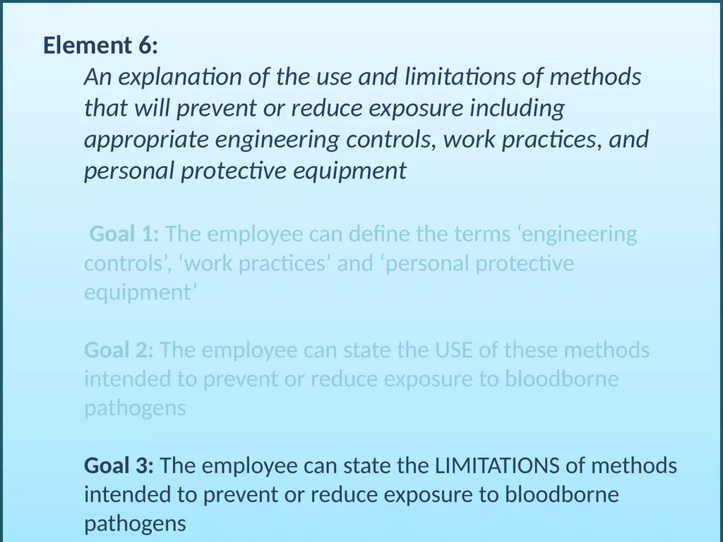 BLOODBORNE PATHOGENS “The OSHA Bloodborne Pathogen - slide 52 of 90