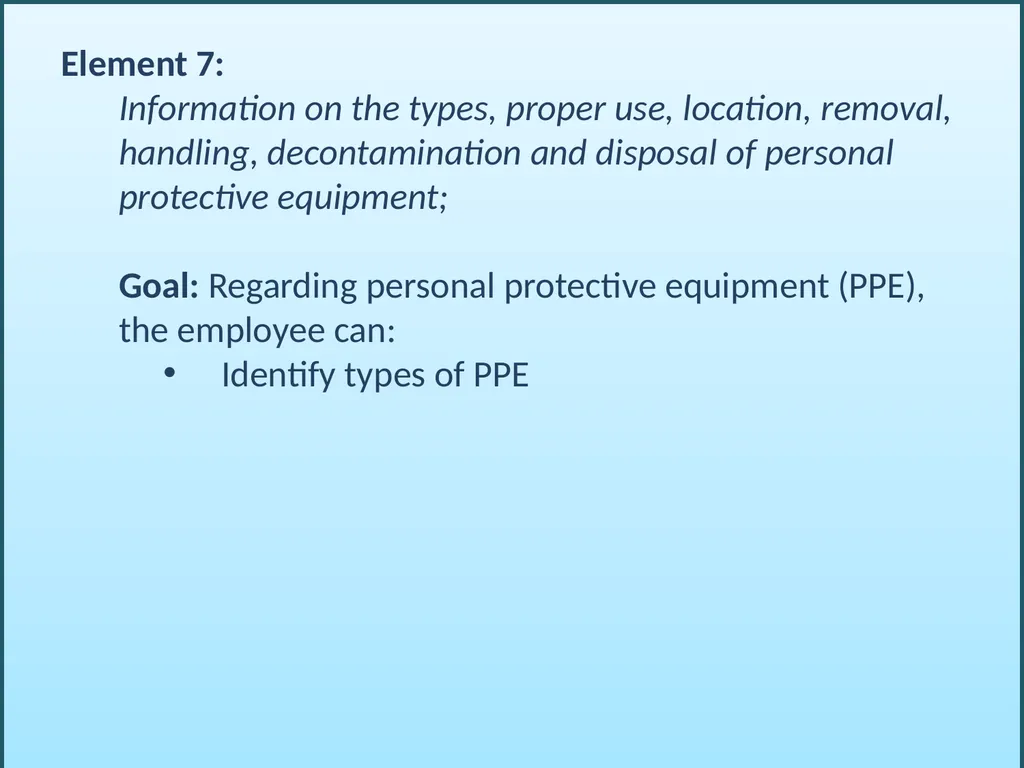 BLOODBORNE PATHOGENS “The OSHA Bloodborne Pathogen - slide 53 of 90
