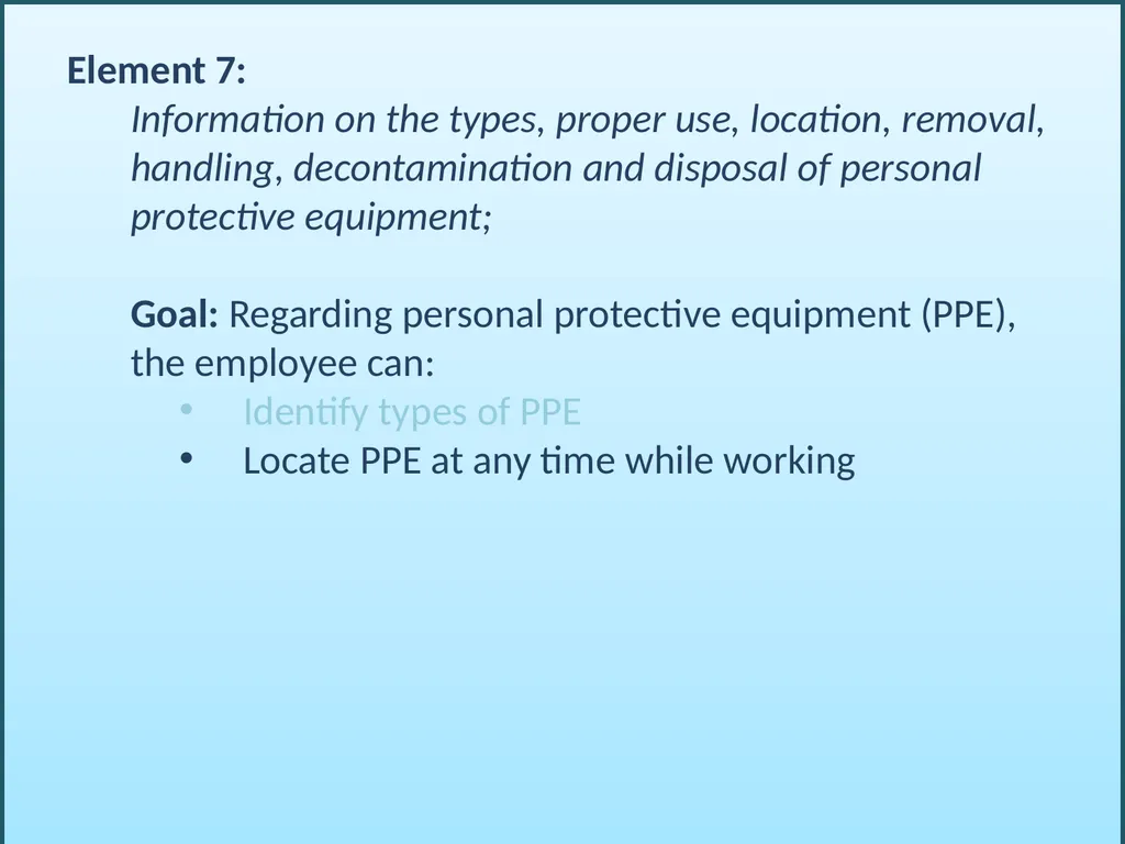 BLOODBORNE PATHOGENS “The OSHA Bloodborne Pathogen - slide 54 of 90