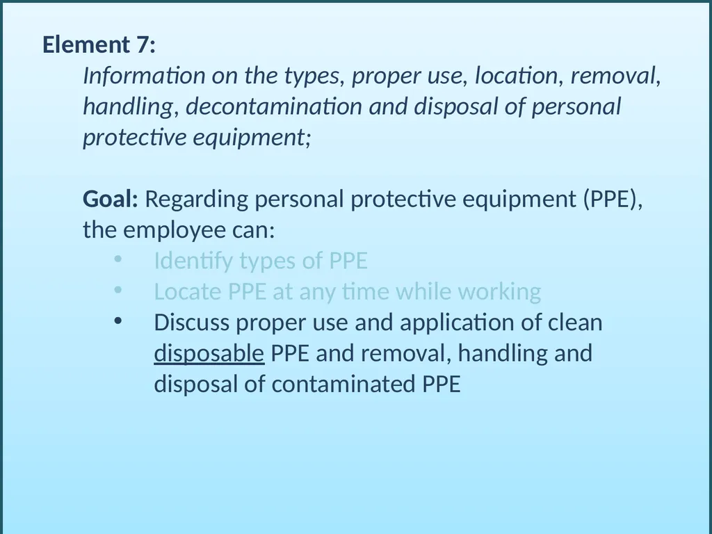 BLOODBORNE PATHOGENS “The OSHA Bloodborne Pathogen - slide 55 of 90