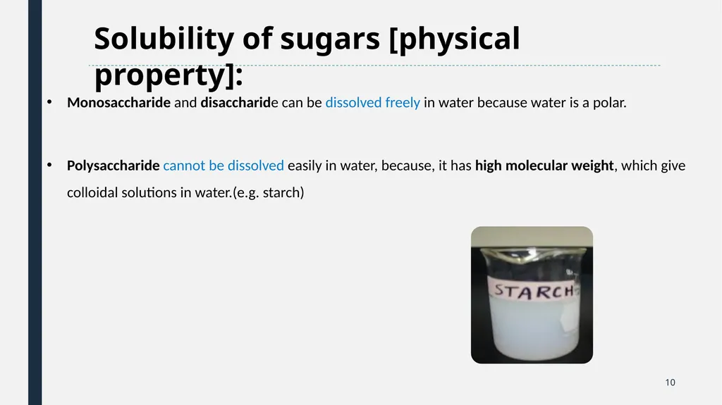Qualitative Analysis of Carbohydrates First Year - slide 10 of 25