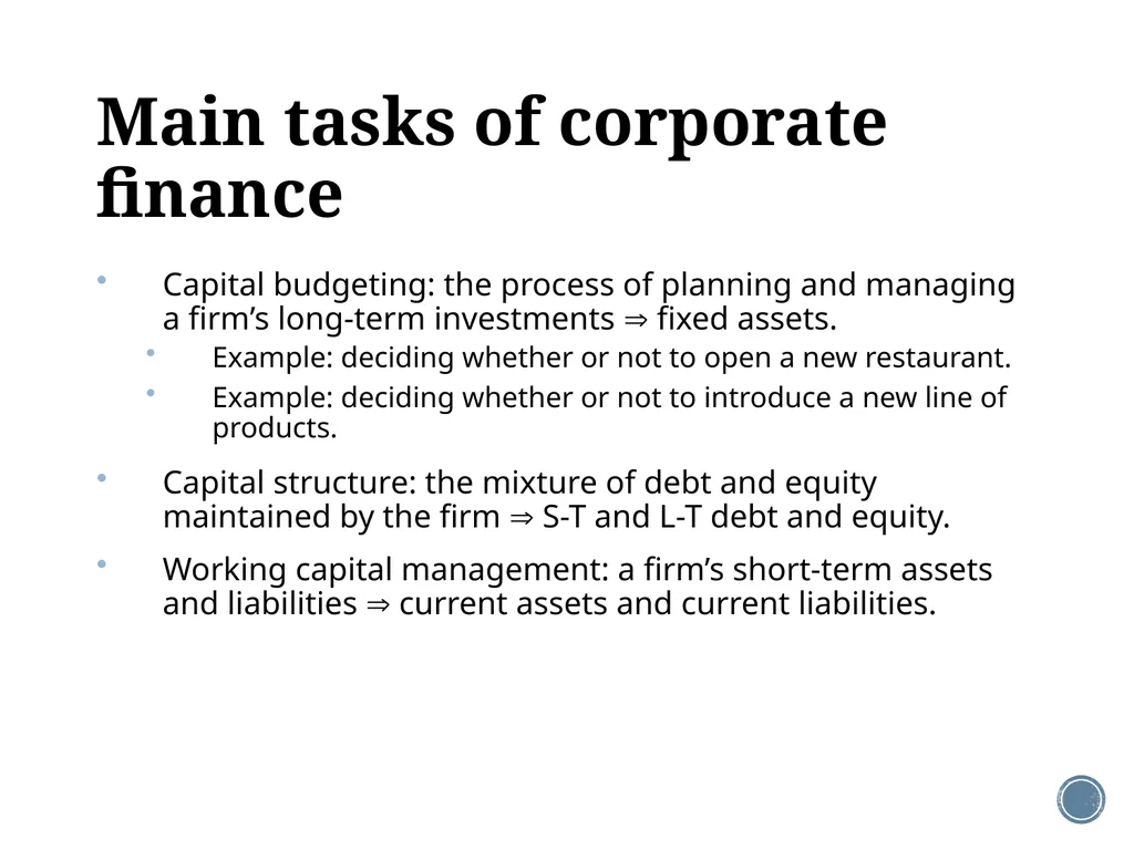 Chapter 1: Introduction to corporate finance - slide 3 of 35