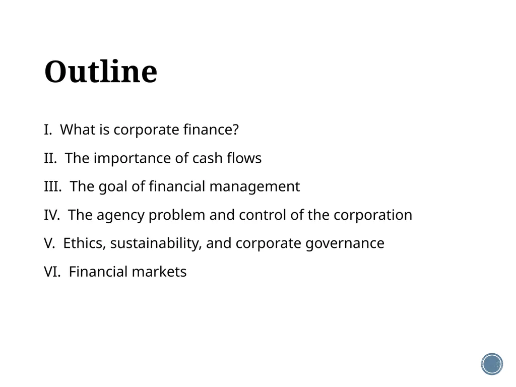 Chapter 1: Introduction to corporate finance - slide 2 of 35