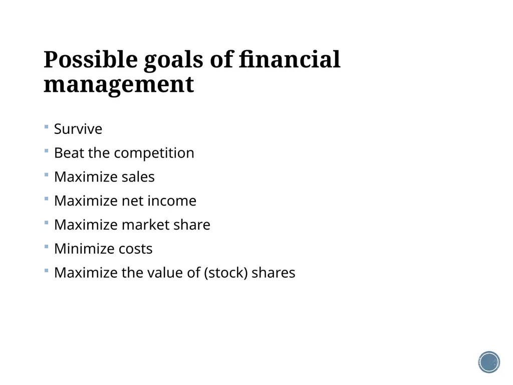 Chapter 1: Introduction to corporate finance - slide 10 of 35