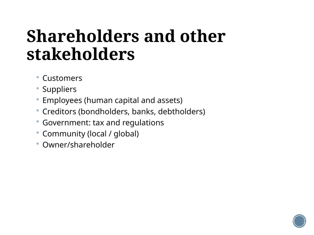 Chapter 1: Introduction to corporate finance - slide 20 of 35