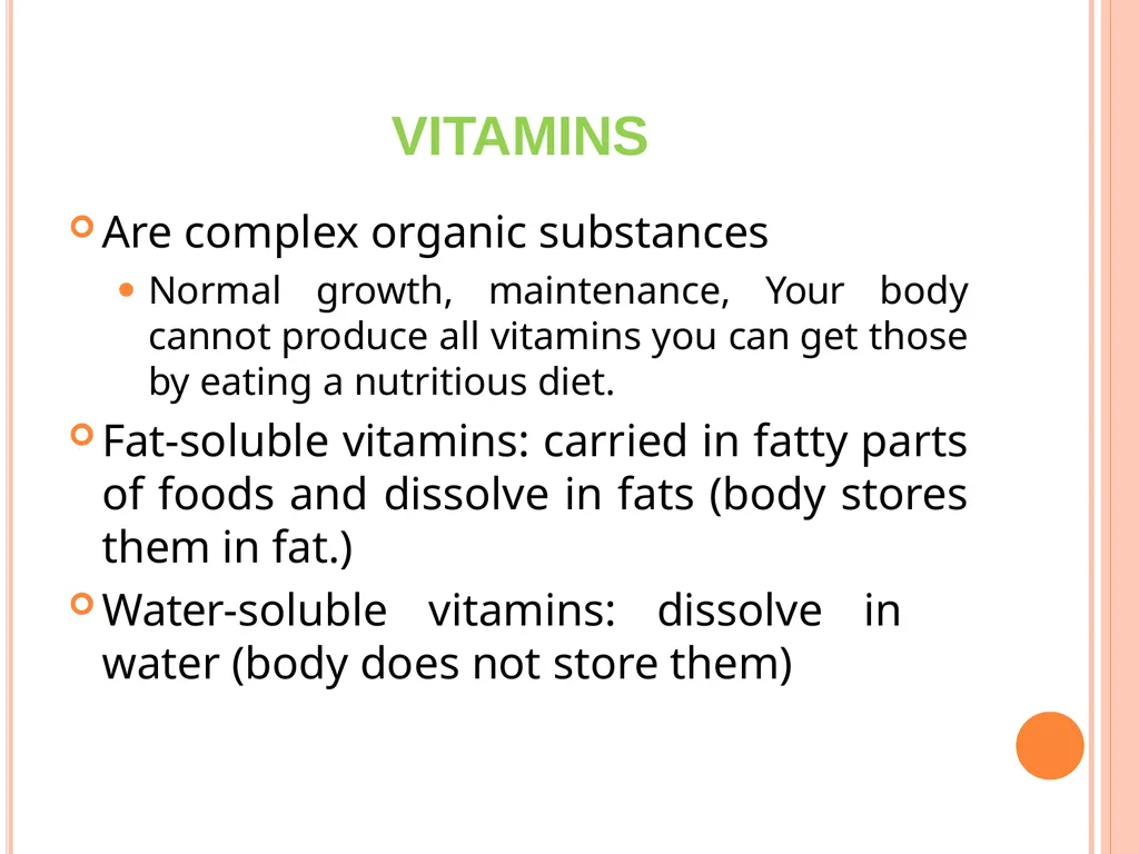 Balanced Diet and Nutrients What is balanced - slide 21 of 52