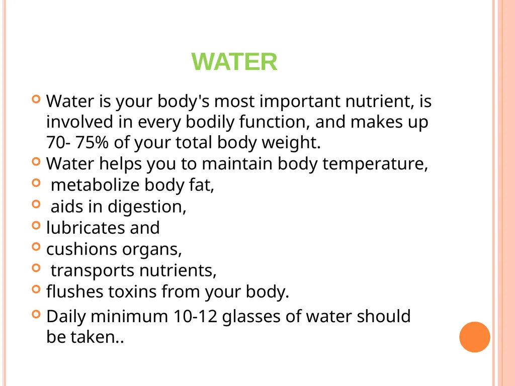 Balanced Diet and Nutrients What is balanced - slide 48 of 52